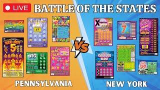 BATTLE OF THE STATESPENNSYLVANIA vs. NEW YORK SCRATCH OFF LOTTERY TICKETS