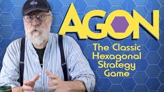 Agon - possibly the first hex-based 2-player strategy game. Its in all the big board game books.