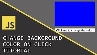 Change Background color on Click  Javascript Beginner Project Tutorial