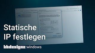 FESTESTATISCHE IP FESTLEGEN  kbdesignzwindows