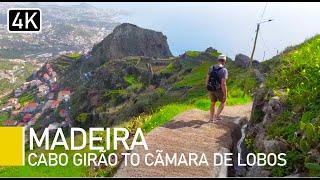 Madeira Cabo Girão Viewpoint to Câmara de Lobos  4k Nature Walk Portugal