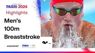 THRILLER IN THE POOL ‍️  Mens Swimming 100m Breaststroke Highlights  #Paris2024