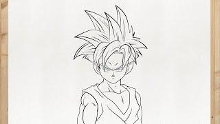 Como desenhar o GOHAN SUPER SAYAJIN 2 Dragon Ball passo a passo fácil rápido e para iniciantes