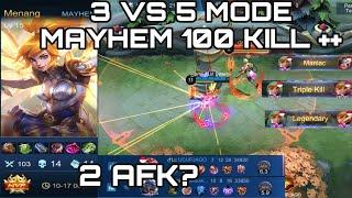 1000 CABLE FANNY AND 100 ++ KILL  DWIWOII PLAY MODE MAYHEM MOBILE LEGENDS