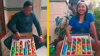 Colored balls challenge  Who is faster?