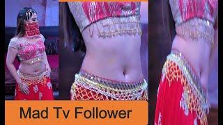 Alisha Panwar #1 Hot Navel Dance  Red Ghagra Choli  Mad Tv Follower