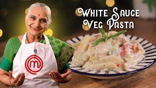 Homemade White Sauce pasta recipe by Gujju Ben I વ્હાઇટ સોસ પાસ્તા I Veg White Sauce Pasta recipe