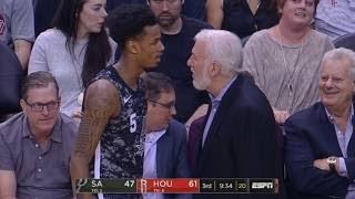 Gregg Popovich 2 Timeouts IN 30S Yells At Dejounte Murray：“Play Focused！”