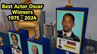 Oscar  Best Actor 1975 - 2024  3D Comparison