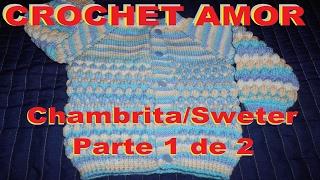 Chambrita sueter saco pullover en dos agujas fácil y rápido parte 1 de 2