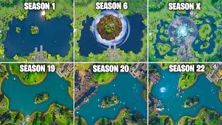 Evolution of Loot Lake in Fortnite Chapter 1 Season 1 - Chapter 4 Season 5 OG