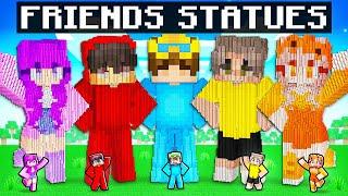 Nico vs FRIENDS STATUE House Battle In Minecraft