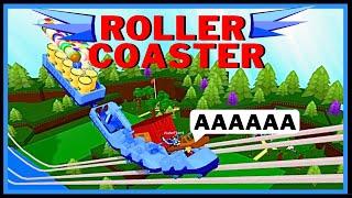 ROLLER COASTER HEIST - 100000x SPEED CARTS Trolling In Build A Boat ROBLOX