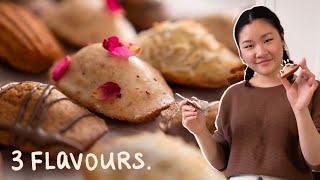 Madeleines 3 Ways  Rose Coffee & Coconut Flavoured Recipe