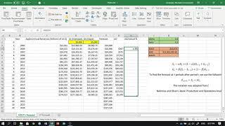 Forecasting for a Dataset with Trend Holts Double Exponential Smoothing Method using Excel.