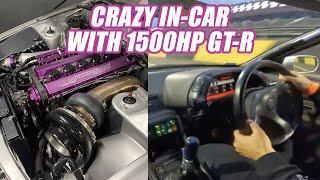 The Craziest GT-R In-Car Footage - 1500hp with nitrous and sequential DTHWSH