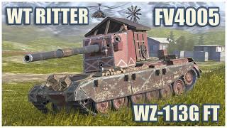 FV4005 WT Ritter & WZ-113G FT • WoT Blitz Gameplay