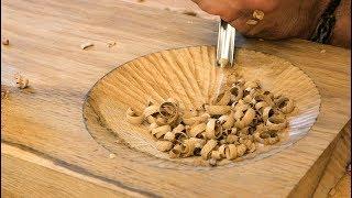 Making A Sofa Arm Table With A Hand Carved Snack Tray