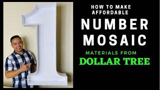 How to make an Affordable Number One Balloon MosaicDIY Balloon Mosaic from Dollar tree