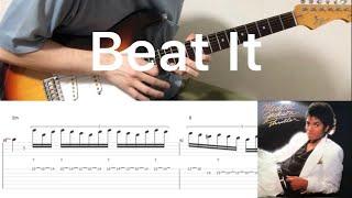 Michael Jackson - Beat It guitar cover with tabs & chords