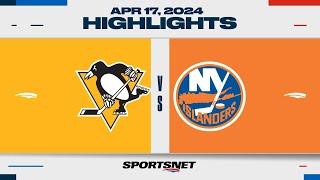 NHL Highlights  Penguins vs. Islanders - April 17 2024