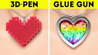 3D PEN VS. GLUE GUN  Brilliant DIY Crafts Jewelry And Repair Tricks