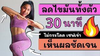 ออกกําลังกายลดความอ้วน 30 นาที ลดทุกส่วน คาร์ดิโอเบิร์นไขมัน ท่ายืน ไม่กระโดด