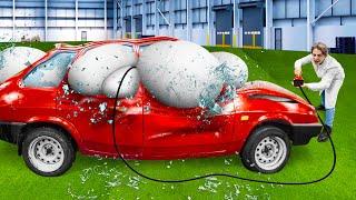 OPENING 100 AIRBAGS IN A CAR SIMULTANEOUSLY