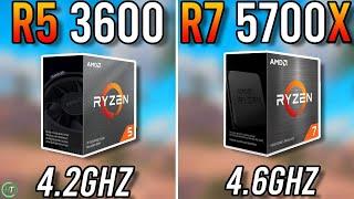 Ryzen 5 3600 vs Ryzen 7 5700X - Tested in 2024