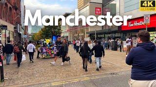 Manchester City walk  Walk around the city centre. 4K