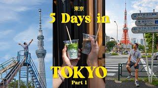 5 days in Tokyo  日本東京 tokyo tower photo spots shopping haul cute cafes  part 1  japan trip