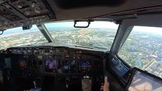 PILOT EYE VIEW - Boeing 737 landing on Antalya Airport AYT Turkey