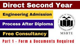 Admission Process for Direct Second Year Engineering Admission Process Part 1  Required Documents