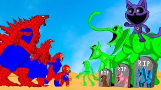 TEAM GODZILLA & KONG vs Catnap & Dogday Zoonomaly RADIATION  Who Will Win? Godzilla Cartoon