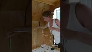 Running Electrical in our Teardrop #teardroptrailer #diy #teardrop #woodworking