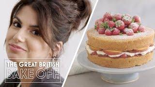 How to make Victoria Sponge Cake - Cake Recipe  The Great British Bake Off