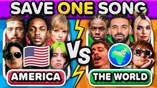 ⭐ AMERICA vs THE WORLD  SAVE ONE SONG  Music Quiz