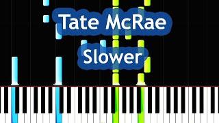 Tate McRae - Slower Piano Tutorial