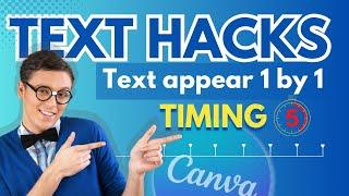 CANVA ANIMATION How to Make Text Appear One by One & Time Control it