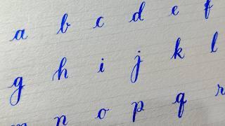 How to write small alphabet letters a-z in cursive handwriting  Handwriting Practice