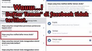 Cara menyembunyikan daftar teman di facebook 2023