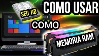 COMO  usar HD ou SSD como Memoria RAM E e AUMENTAR o desempenho do PC