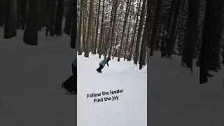 Follow the kids to find all the fun trails. #snowboarding #fernie