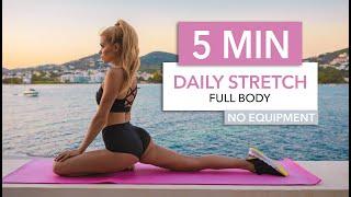 5 MIN DAILY STRETCH - a super quick routine for every day  No Equipment I Pamela Reif