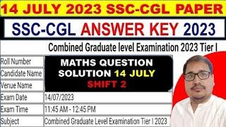 SSC CGL Answer Key 2023 Solution  14 July Shift 2  SSC CGL 2023 14072023  Shift 2  #ssc_cgl #ssc