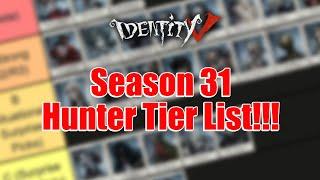 Identity V - Season 31 Hunter Tier List Top Hunter