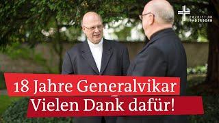 Abschied von Prälat Alfons Hardt als Generalvikar im Erzbistum Paderborn Danke sagen