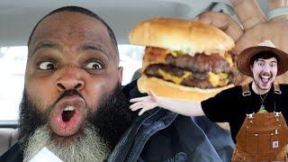 Reviewing MrBeast BEAST STYLE Burger and Fries