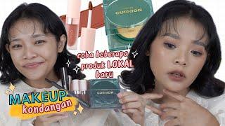 MAKEUP KONDANGAN PAKE PRODUK LOKAL BARU  MAKEOVER NPURE CLEYA DLL   RIRIEPRAMS