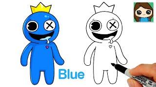 How to Draw Blue Easy  Roblox Rainbow Friends